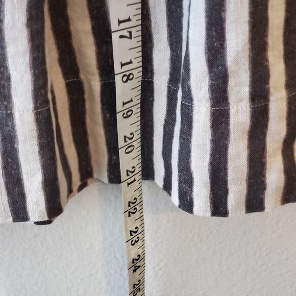 LOFT striped black and white linen skirt size 2 - Picture 4 of 7